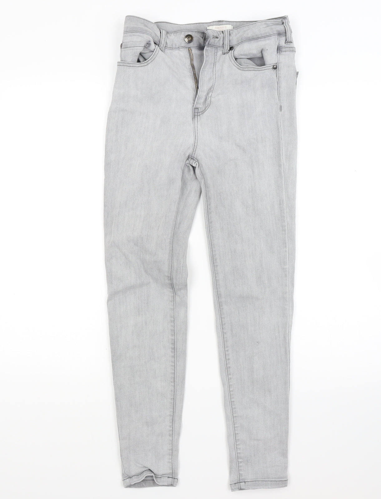 FOREVER 21 Womens Grey  Denim Skinny Jeans Size 26 in L25 in