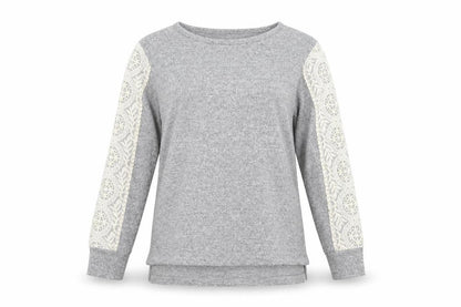 Flora Nikrooz Womens Grey  Jersey Pullover Sweatshirt Size M