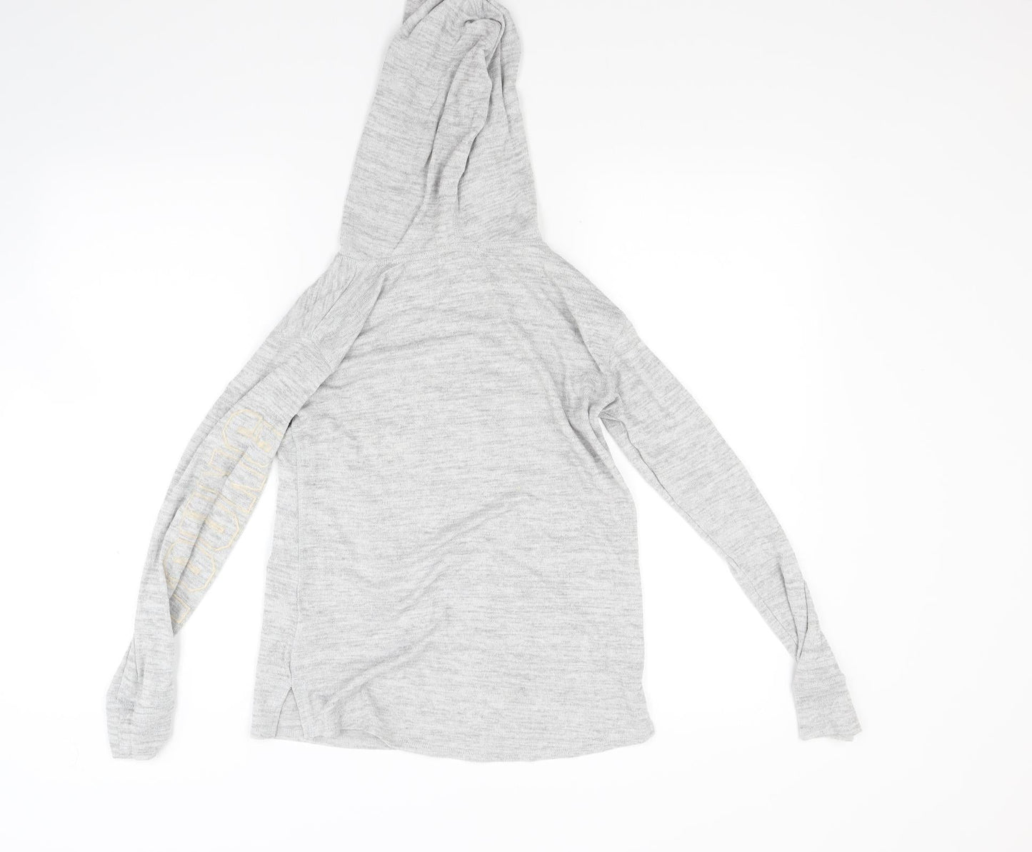 H&M Girls Grey  Knit Pullover Hoodie Size 11 Years