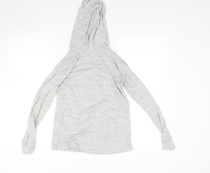 H&M Girls Grey  Knit Pullover Hoodie Size 11 Years