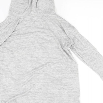 H&M Girls Grey  Knit Pullover Hoodie Size 11 Years