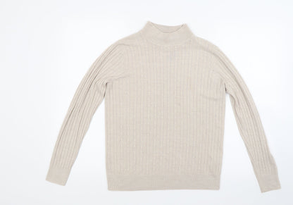 Marks & Spencer Womens Beige  Knit Pullover Jumper Size 10