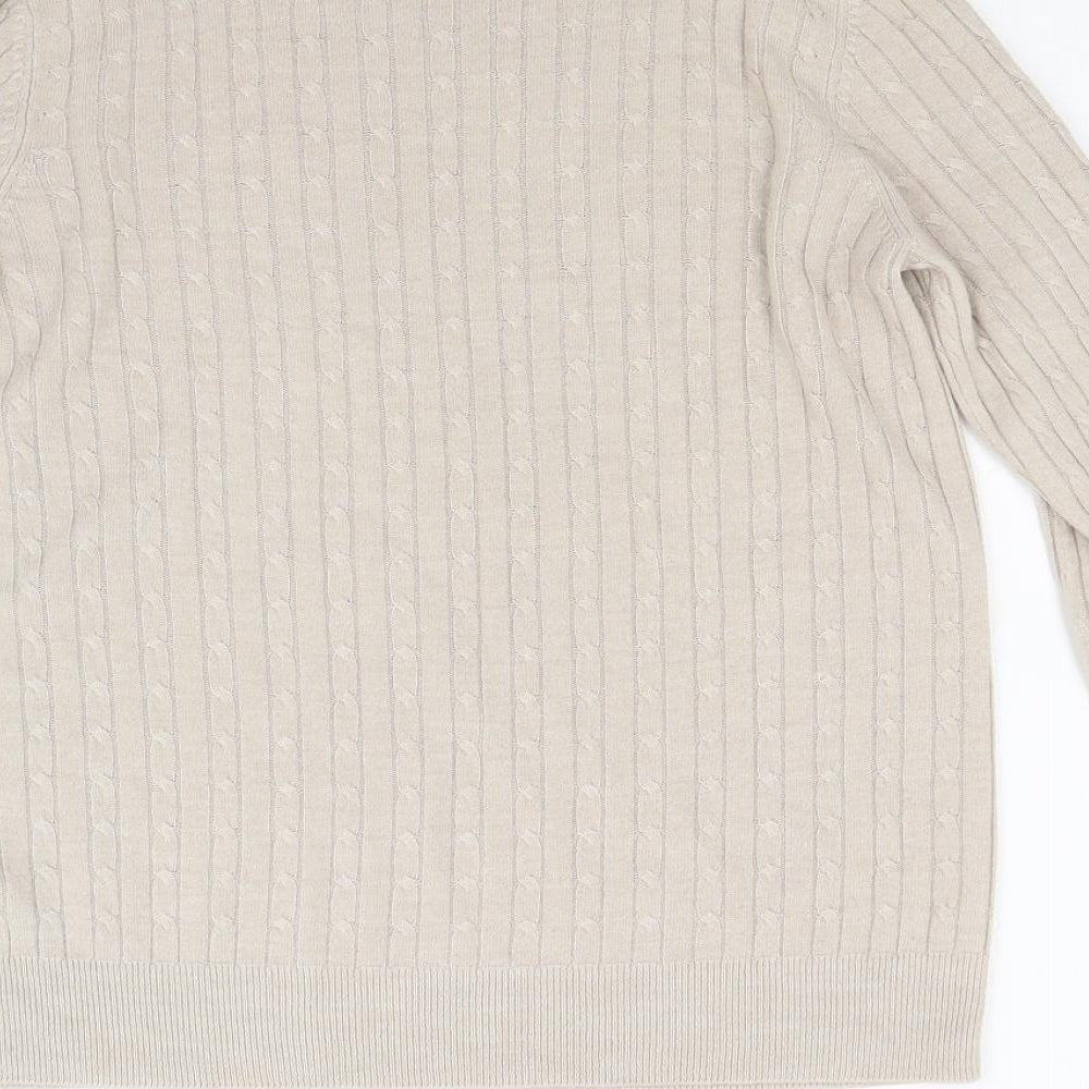 Marks & Spencer Womens Beige  Knit Pullover Jumper Size 10