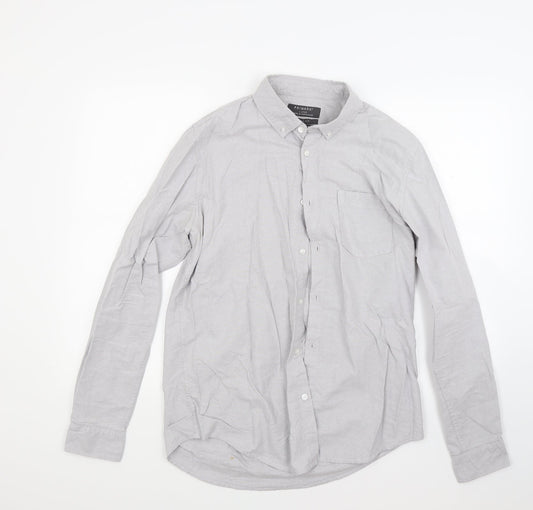 Primark Mens Grey    Button-Up Size L