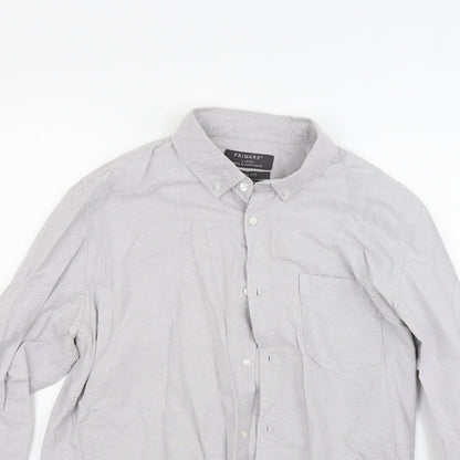 Primark Mens Grey    Button-Up Size L