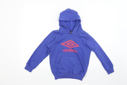 Umbro Boys Blue  Jersey Pullover Hoodie Size 6-7 Years