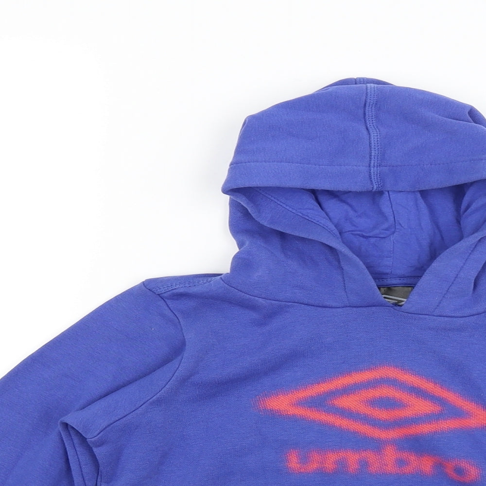 Umbro Boys Blue  Jersey Pullover Hoodie Size 6-7 Years