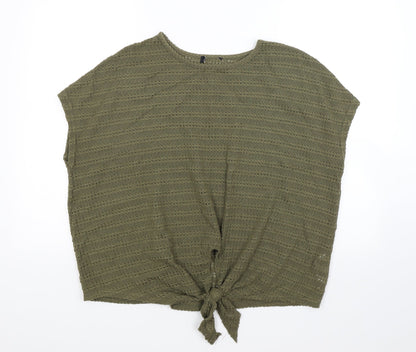New Look Womens Green  Knit Pullover Jumper Size L