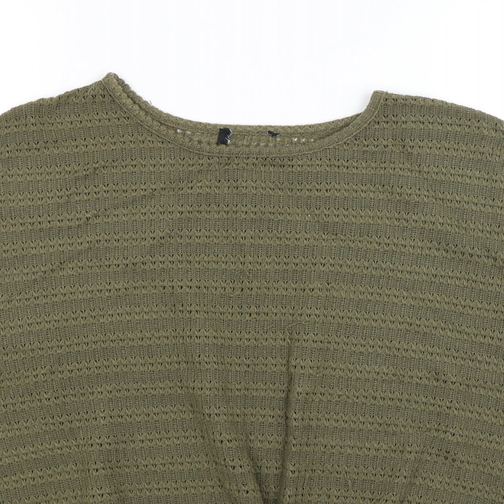 New Look Womens Green  Knit Pullover Jumper Size L