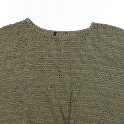 New Look Womens Green  Knit Pullover Jumper Size L