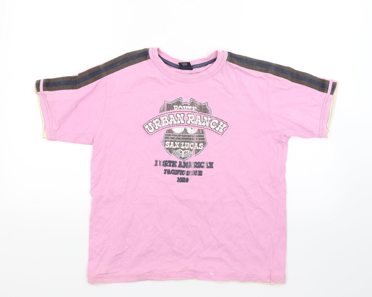 Next Boys Pink  Jersey Basic T-Shirt Size 10 Years