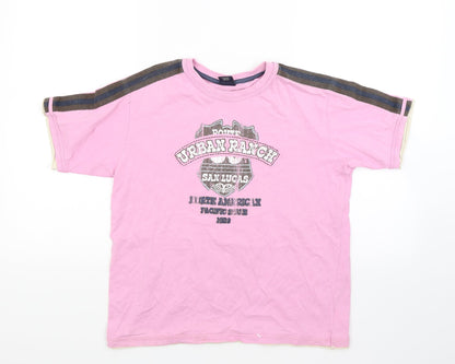 Next Boys Pink  Jersey Basic T-Shirt Size 10 Years