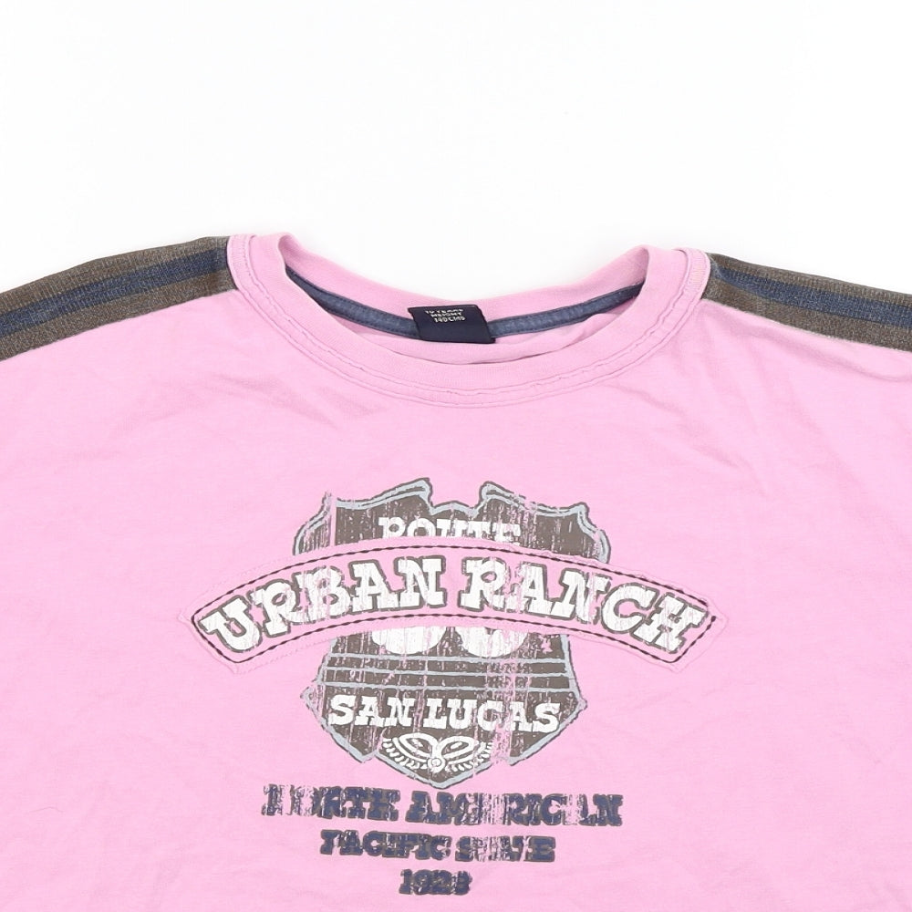 Next Boys Pink  Jersey Basic T-Shirt Size 10 Years