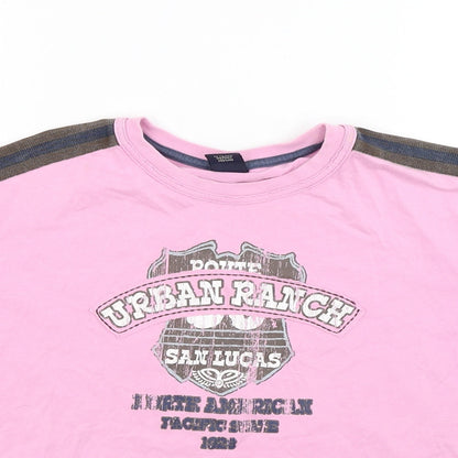 Next Boys Pink  Jersey Basic T-Shirt Size 10 Years