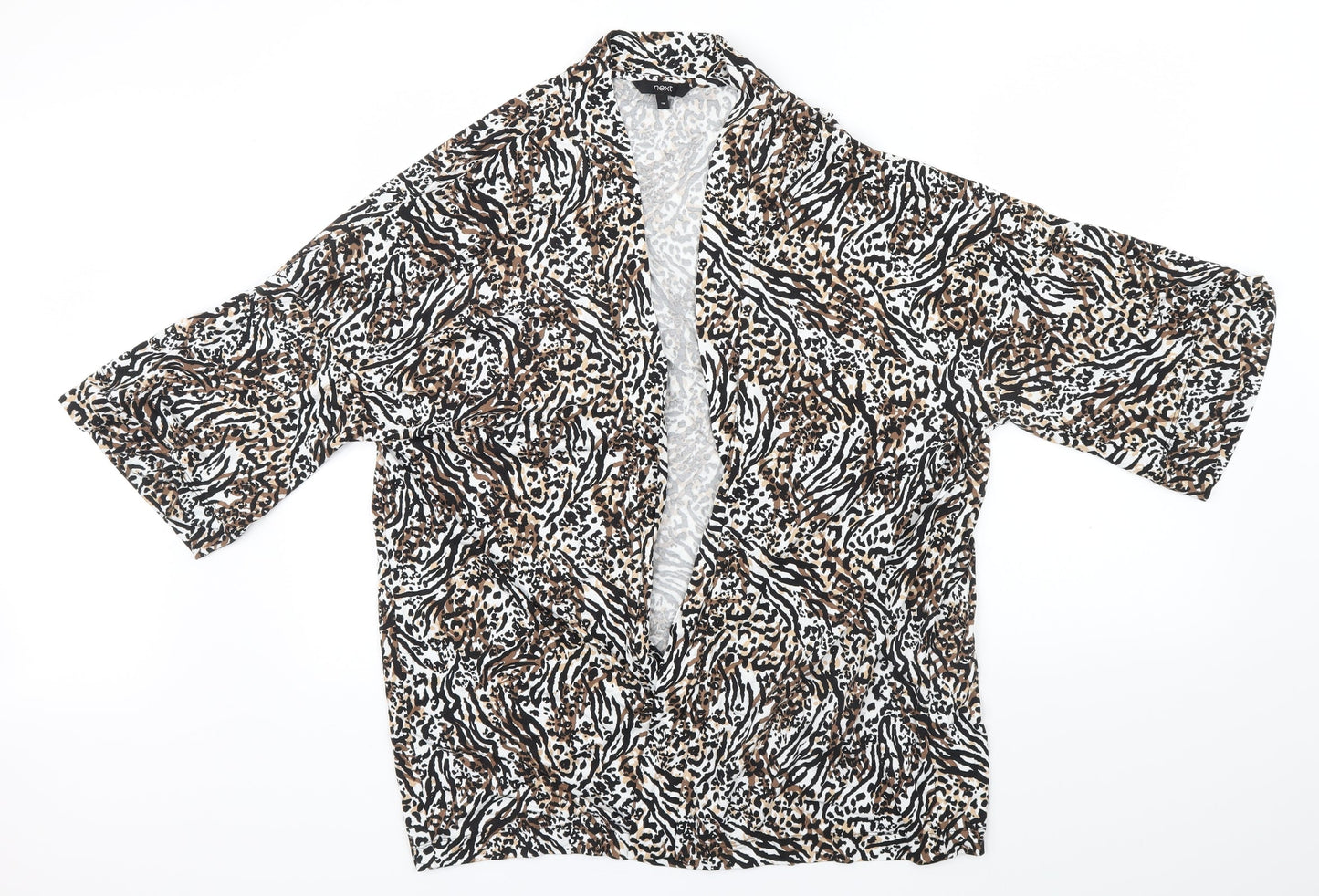 NEXT Womens Multicoloured Animal Print  Wrap Jumper Size 16