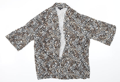 NEXT Womens Multicoloured Animal Print  Wrap Jumper Size 16