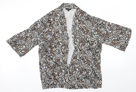 NEXT Womens Multicoloured Animal Print  Wrap Jumper Size 16