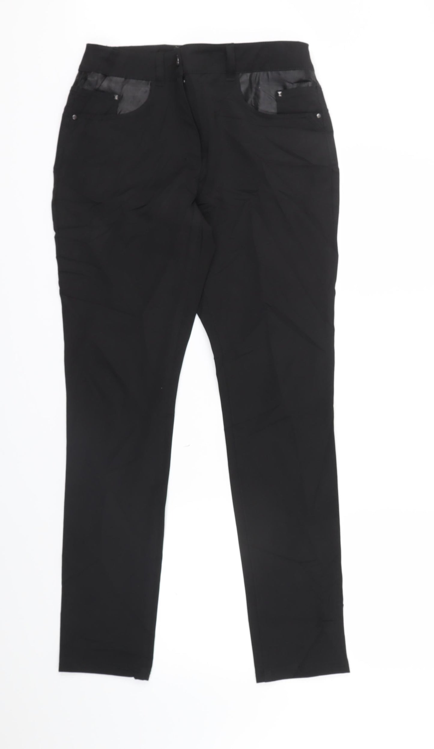 BAF Womens Black   Trousers  Size 10 L28 in - pocket detail