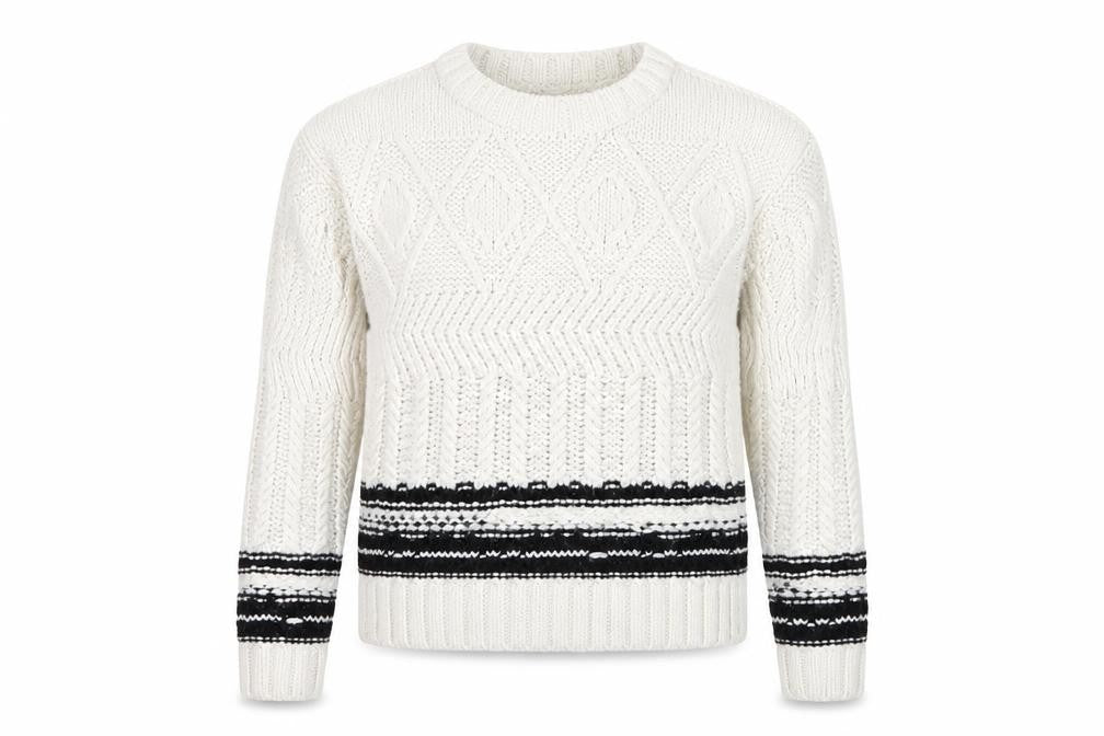 New Look Womens Silver Striped  Pullover Jumper Size S