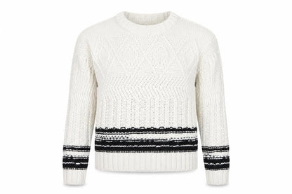 New Look Womens Silver Striped  Pullover Jumper Size S