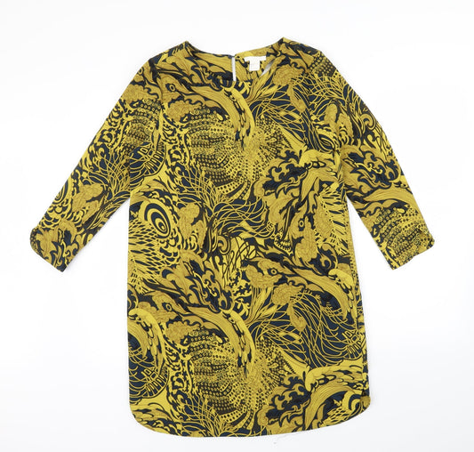 H&M Womens Green Floral  A-Line  Size 36