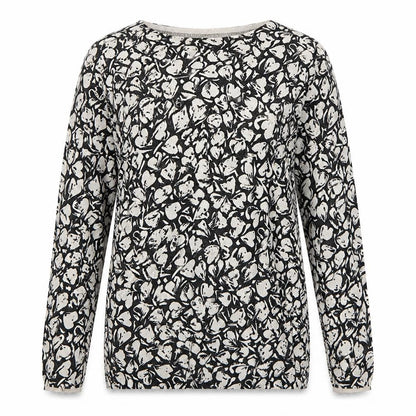 Next Womens Black Geometric  Pullover Jumper Size 10