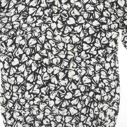 NEXT Womens Black Geometric  Pullover Jumper Size 10