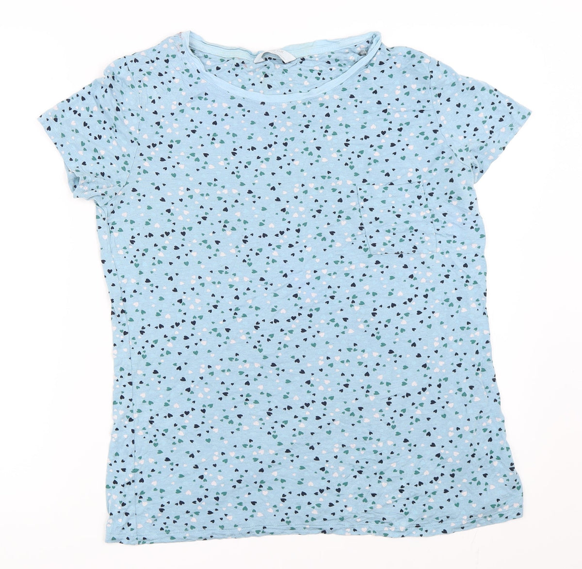Marks & Spencer Womens Blue Solid  Top Pyjama Top Size 14