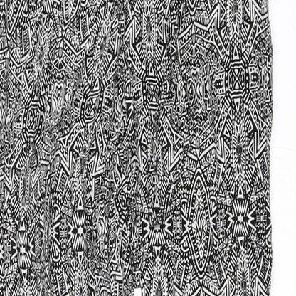 New Look Womens Black Geometric  Jogger Trousers Size 8 L27 in