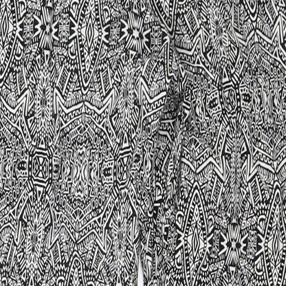 New Look Womens Black Geometric  Jogger Trousers Size 8 L27 in