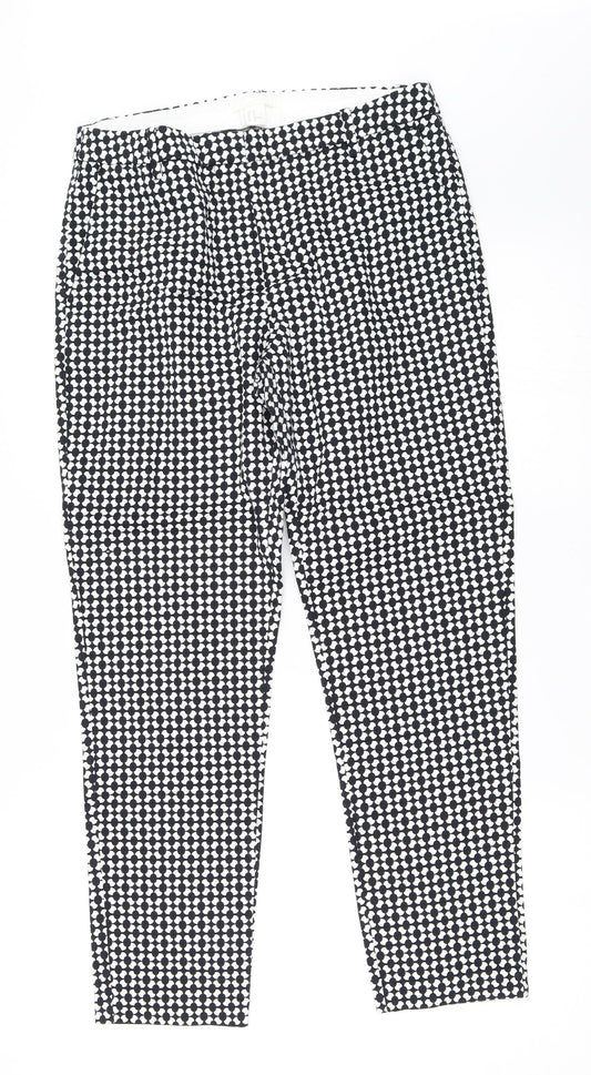 Womens UK Size 40 H&M Regular Fit Capri Black Trousers