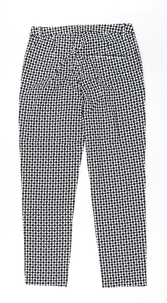 Womens UK Size 40 H&M Regular Fit Capri Black Trousers