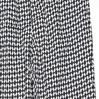 Womens UK Size 40 H&M Regular Fit Capri Black Trousers