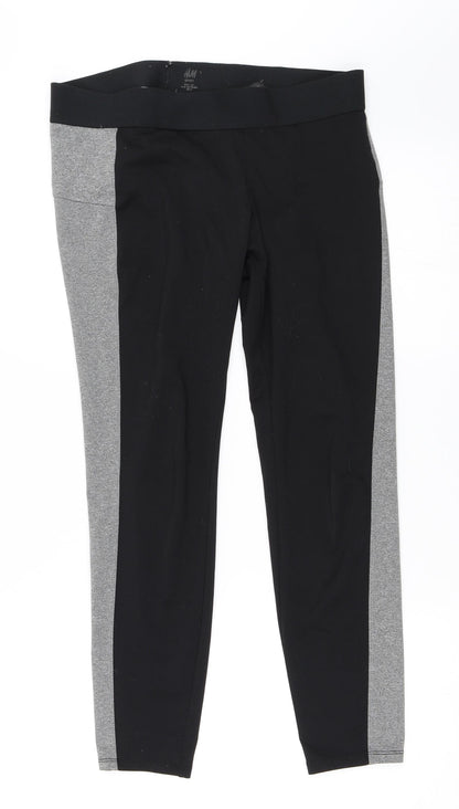 Womens UK Size L H&M  Capri Black Leggings