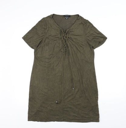Womens UK Size 12 Atmosphere Green Basic T-Shirt