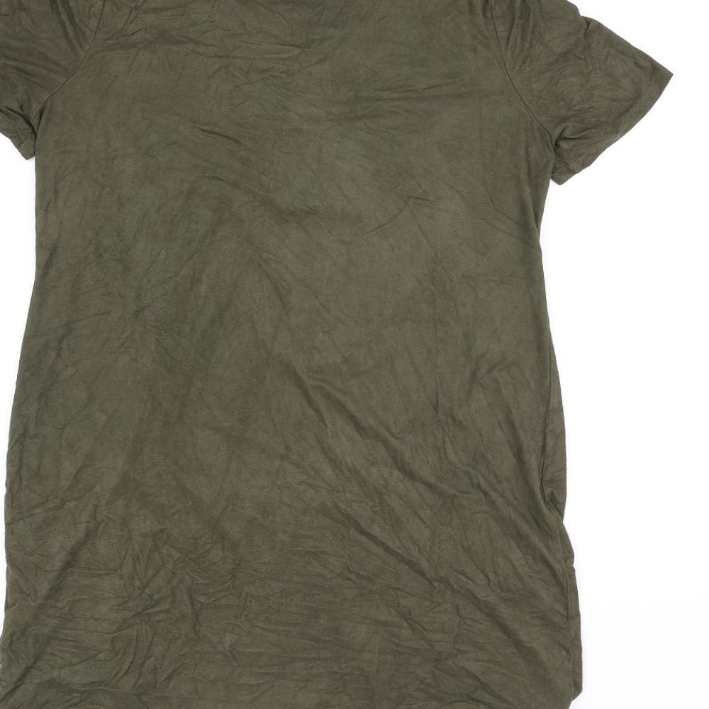 Womens UK Size 12 Atmosphere Green Basic T-Shirt