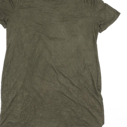 Womens UK Size 12 Atmosphere Green Basic T-Shirt