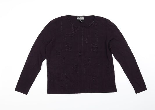 CASAMIA Womens Purple   Pullover Jumper Size M