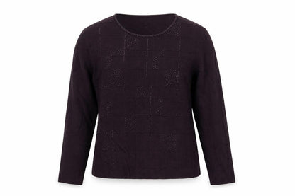 Casamia Womens Purple Pullover Jumper Size M