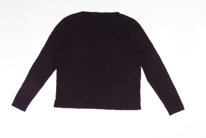Casamia Womens Purple Pullover Jumper Size M