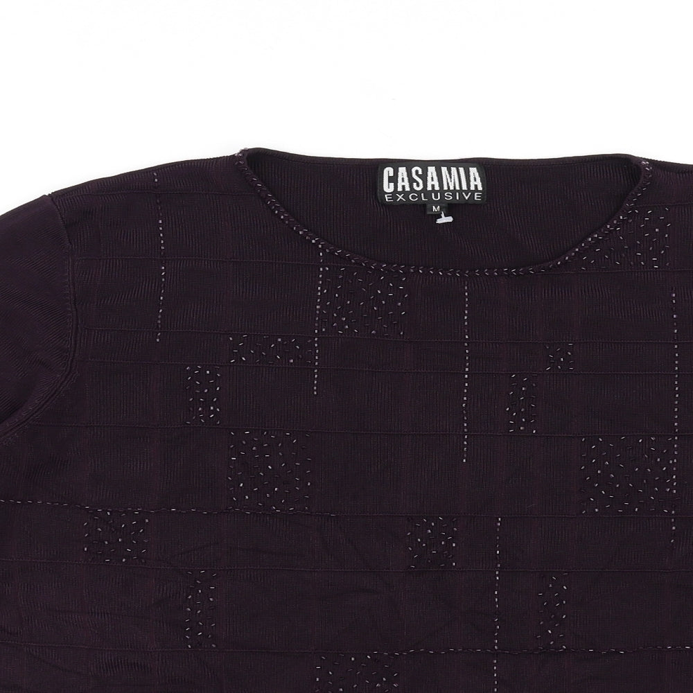 Casamia Womens Purple Pullover Jumper Size M