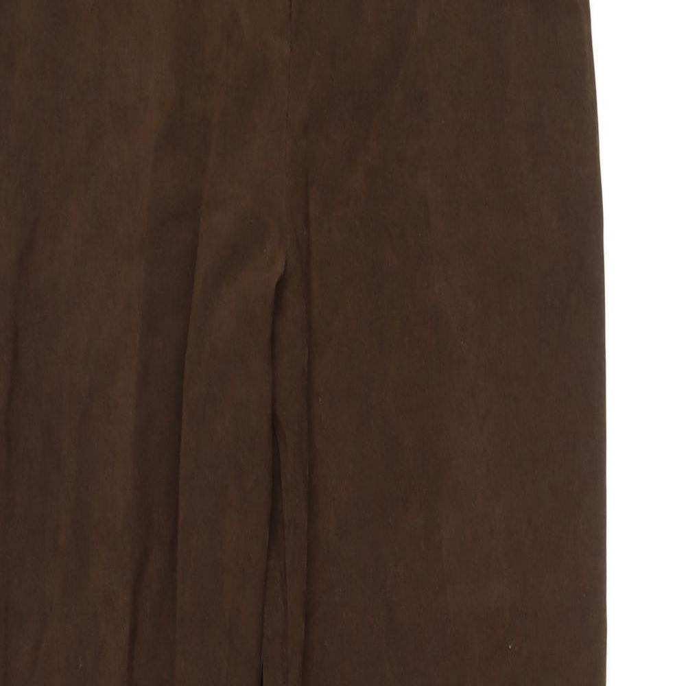 Womens UK Size 14 Preworn Regular Fit  Brown Trousers