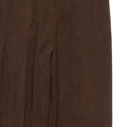 Womens UK Size 14 Preworn Regular Fit  Brown Trousers