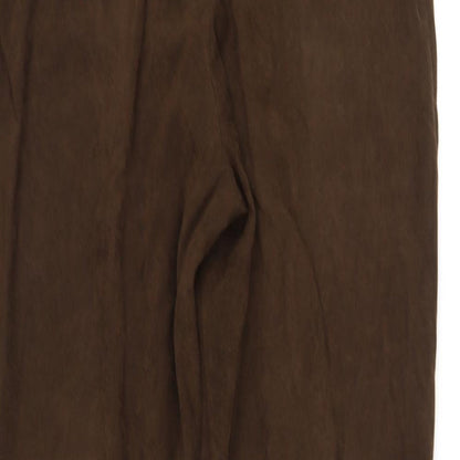 Womens UK Size 14 Preworn Regular Fit  Brown Trousers