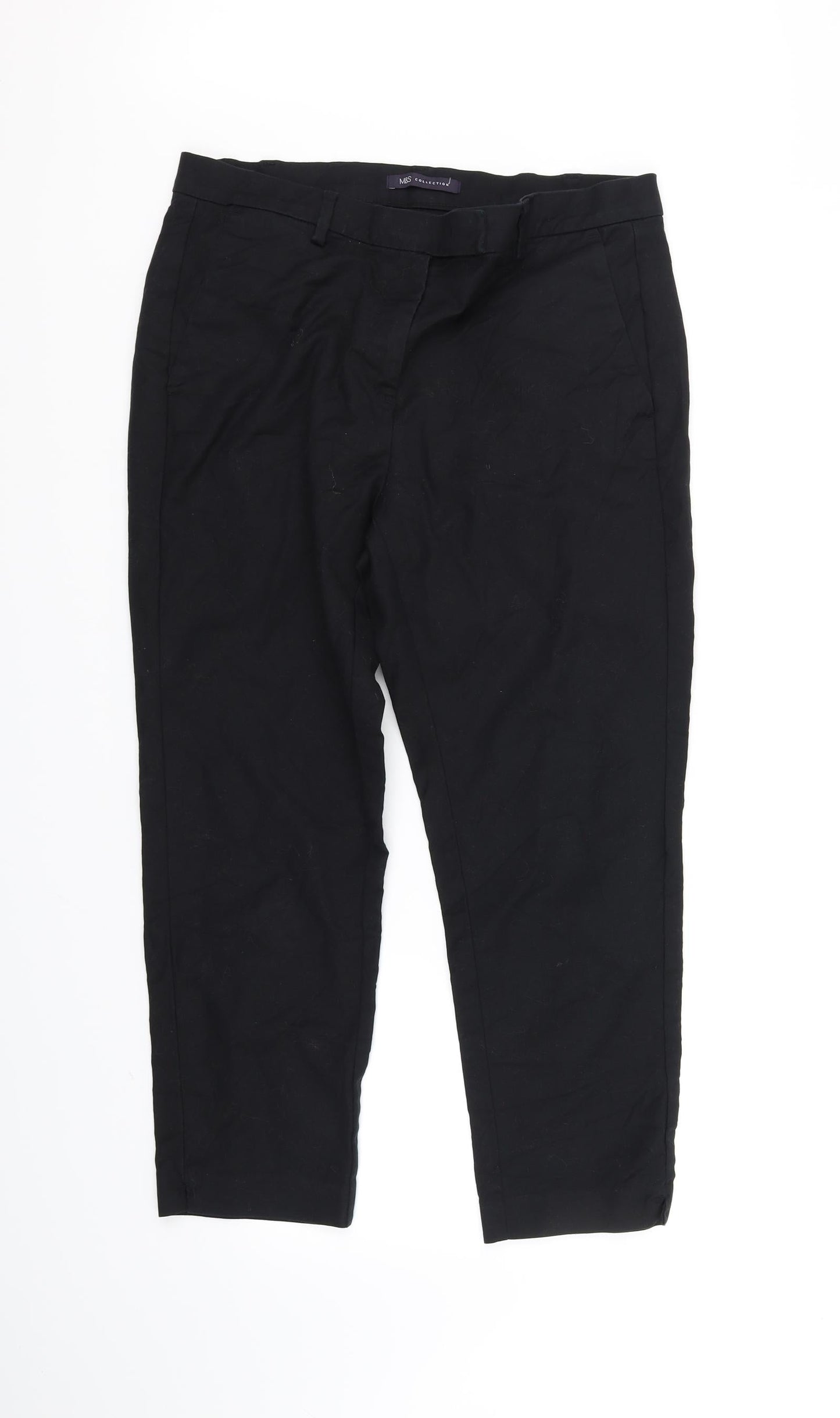 Womens UK Size 14 Marks and Spencer Regular Fit  Blue Trousers