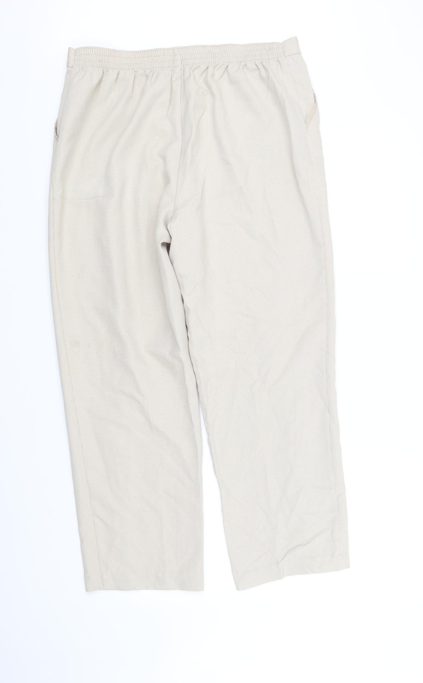 Womens UK Size 14 Marks and Spencer Regular Fit  Beige Trousers