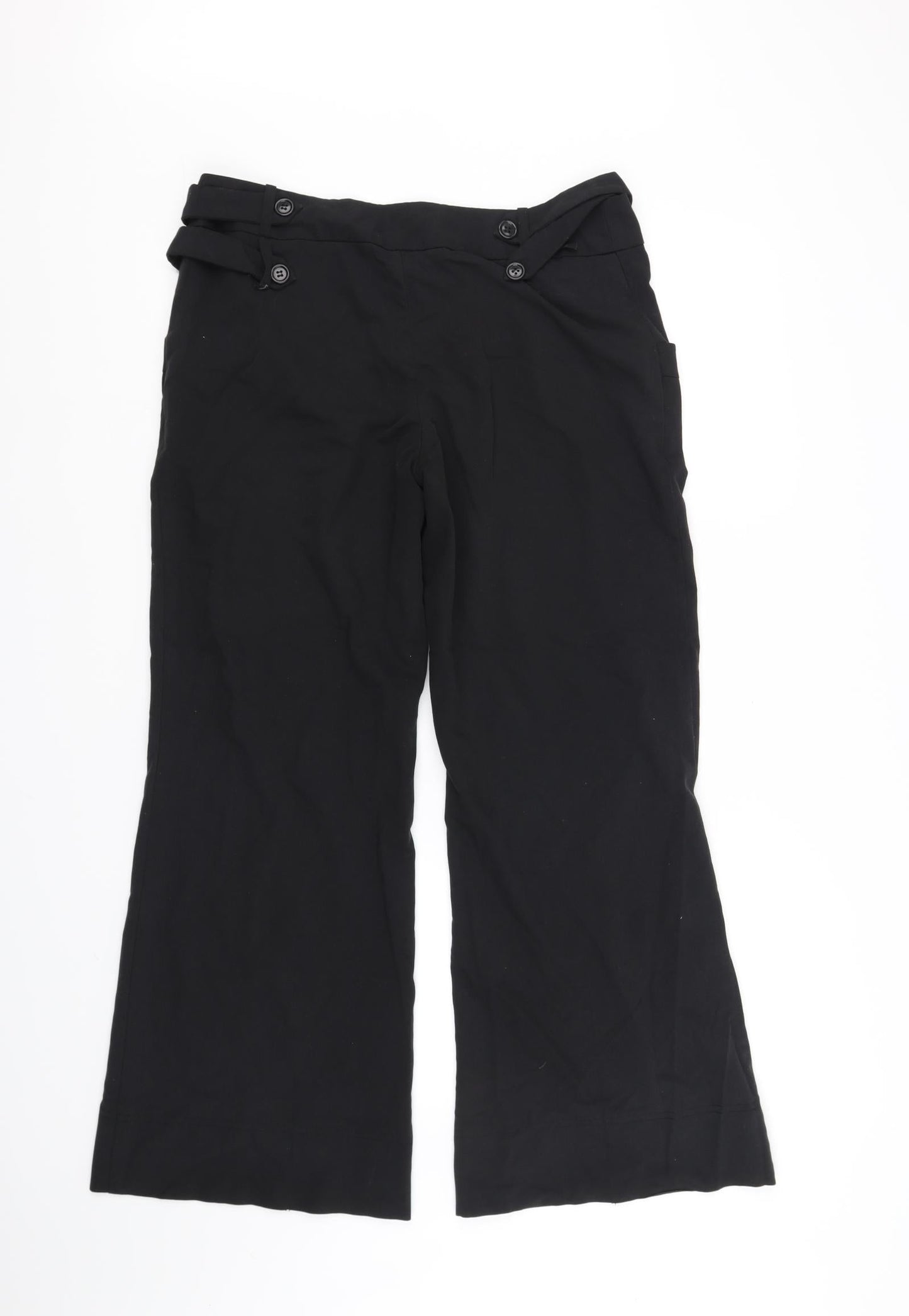 Womens UK Size 12 ASOS Regular Fit  Black Trousers