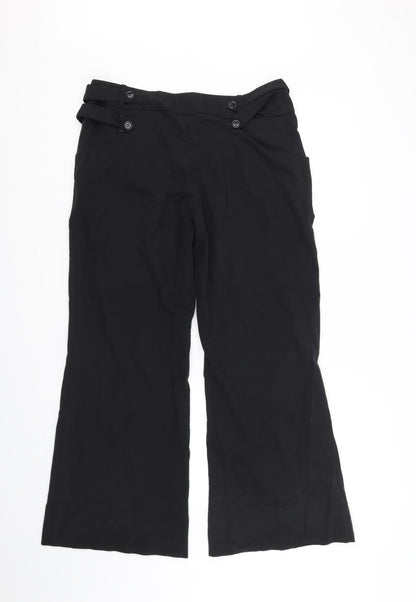 Womens UK Size 12 ASOS Regular Fit  Black Trousers