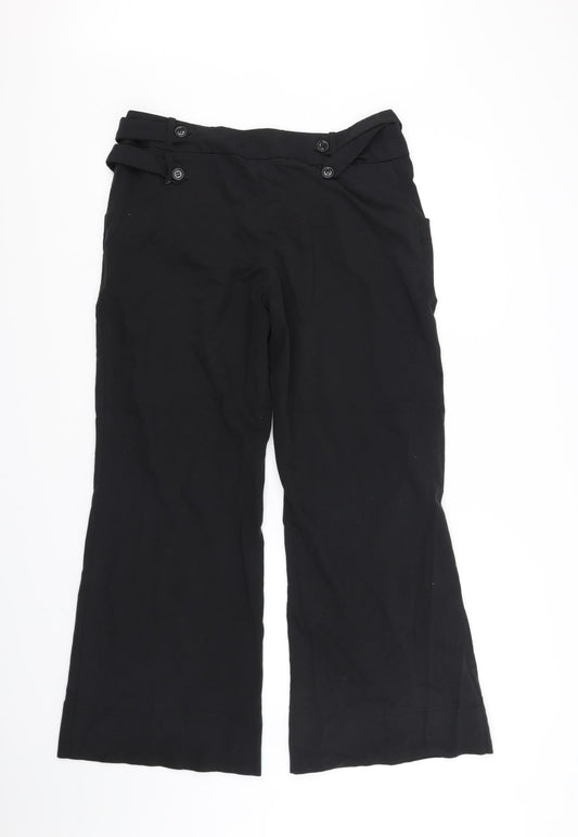 Womens UK Size 12 ASOS Regular Fit  Black Trousers