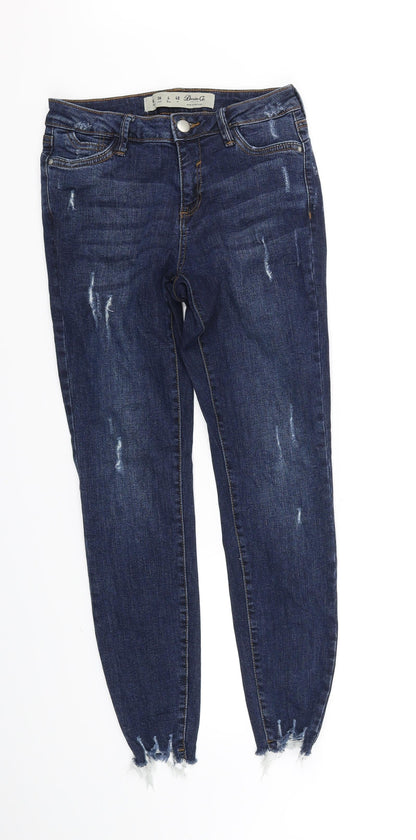 Denim & Co. Womens Blue   Straight Jeans Size 8 L28 in